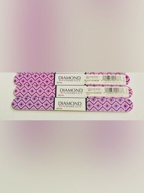 New 3 Large Emery Boards Fun File #4 Diamond 7 1/2" x 3/4" Stocking Stuffer
